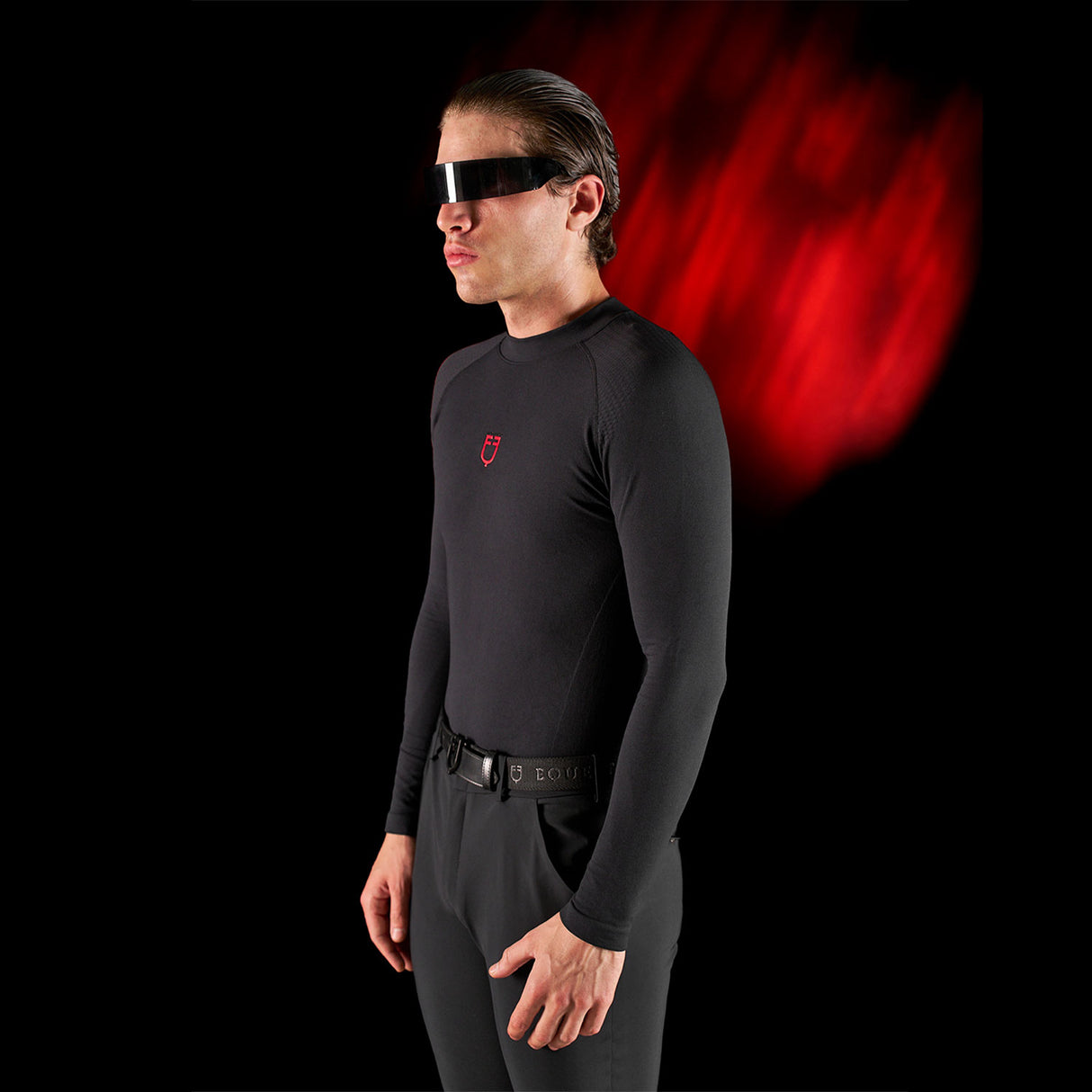 Equestro Equestro Ridertechnology Men's Base Layer Long Sleeves #colour_black