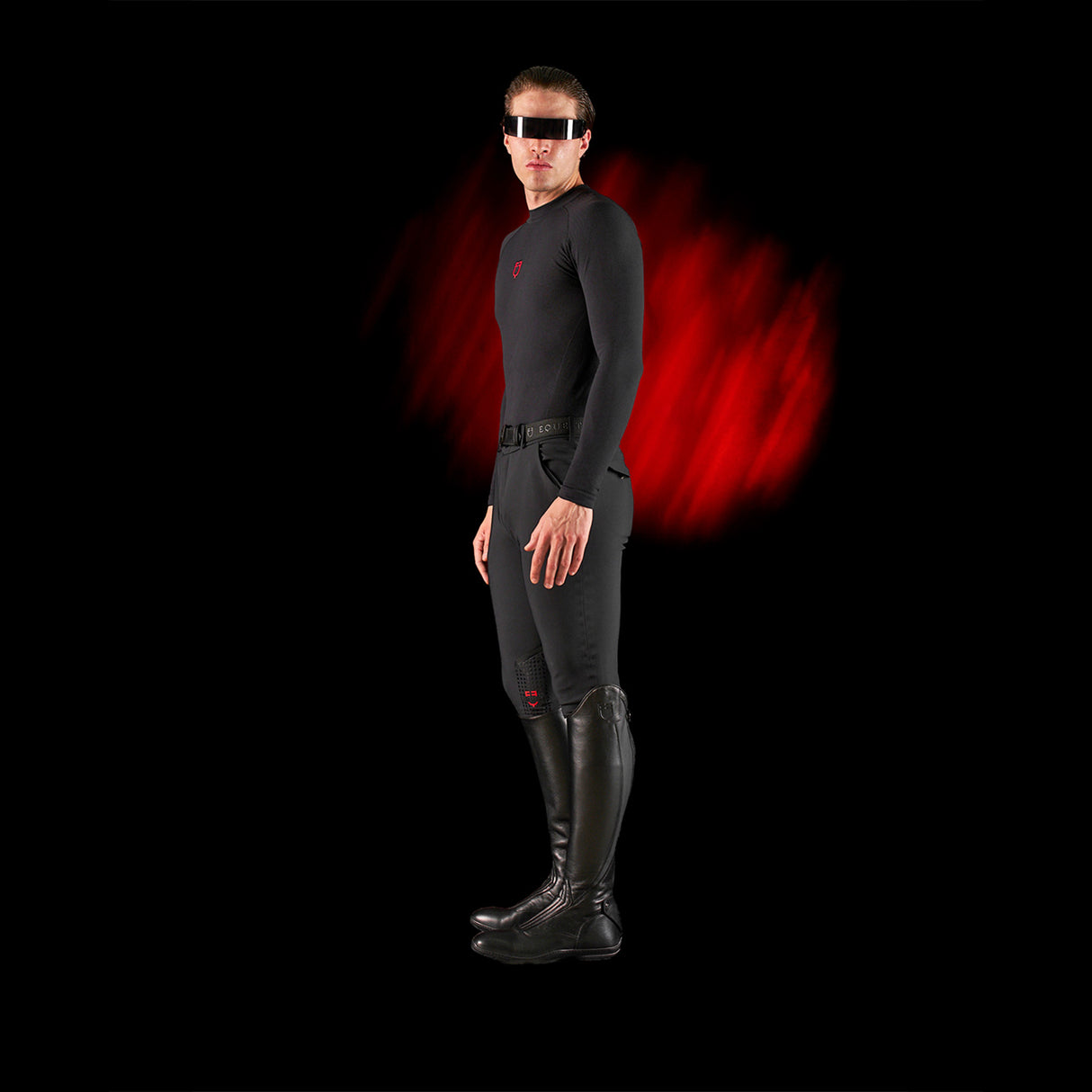 Equestro Equestro Ridertechnology Men's Base Layer Long Sleeves #colour_black