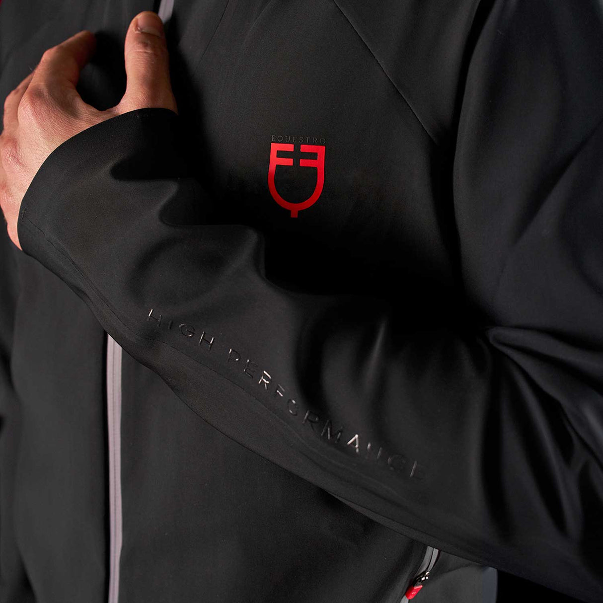 Equestro Equestro Ridertechnology Men's Technical Hooded Sweatshirt #colour_black