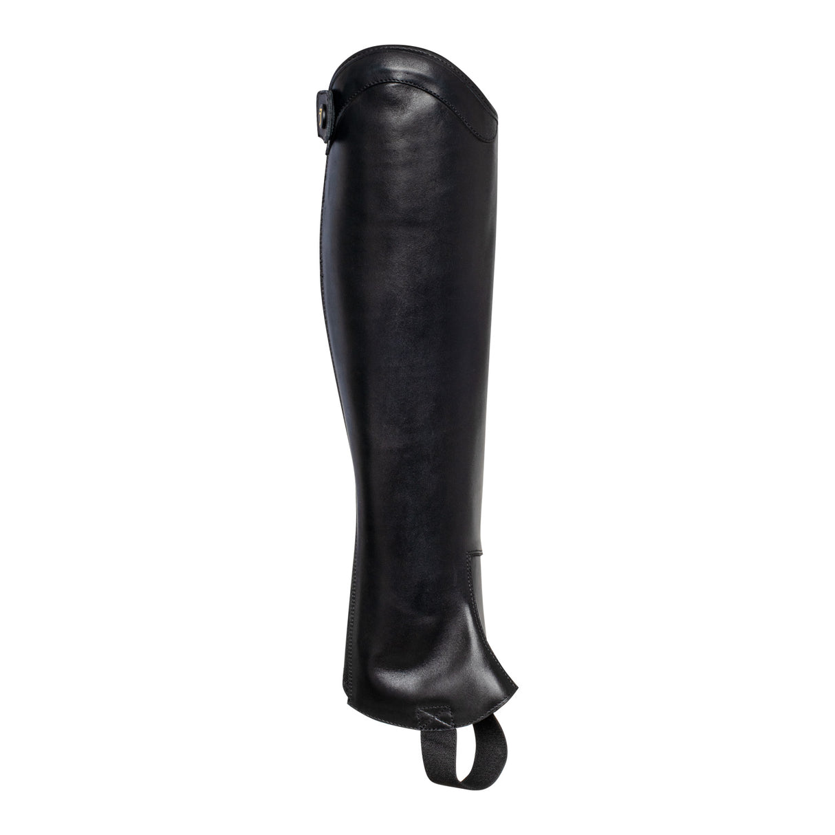 Equestro Unisex Chaps With Back Zip And Elastic Band #colour_black