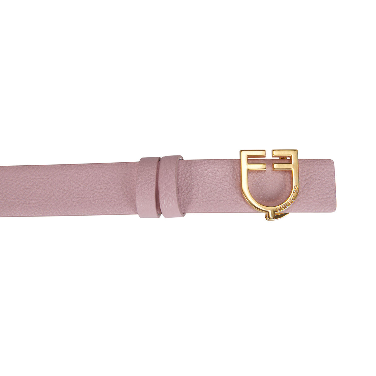 Equestro Double Face Smooth Leather Belt #colour_white-pink-gold