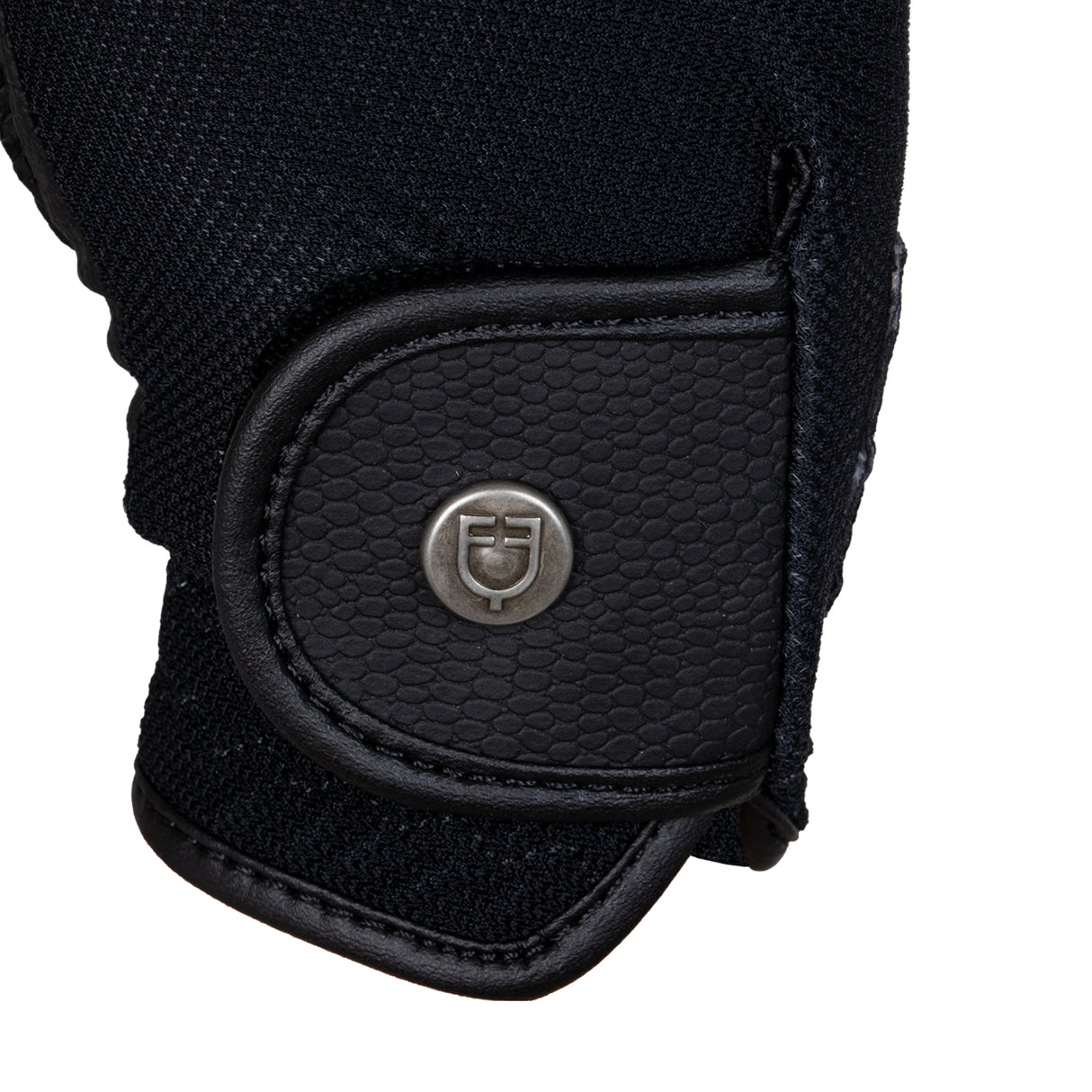 Equestro Unisex Gloves In Technical Fabric And Mesh #colour_black
