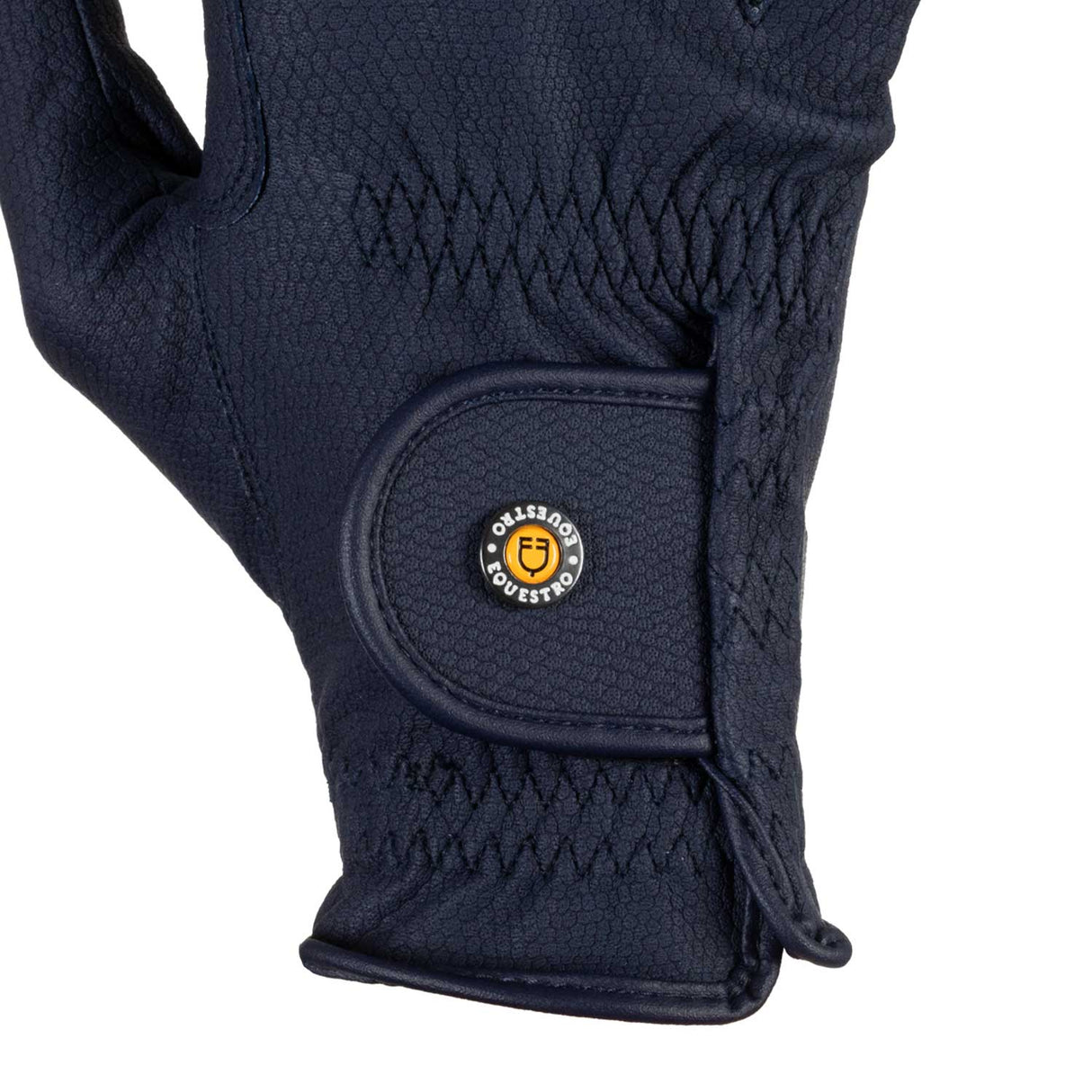 Equestro Unisex Gloves In Synthetic Leather With Tear-Away Closure #colour_blue