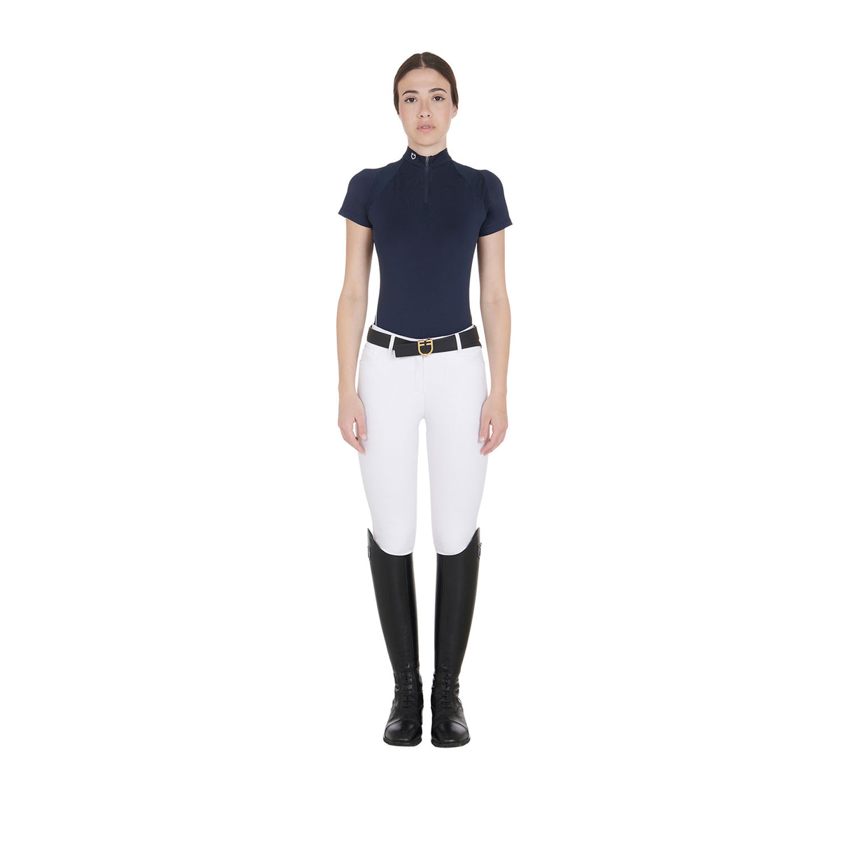Equestro Women's Slim Fit Technical Training Polo Shirt