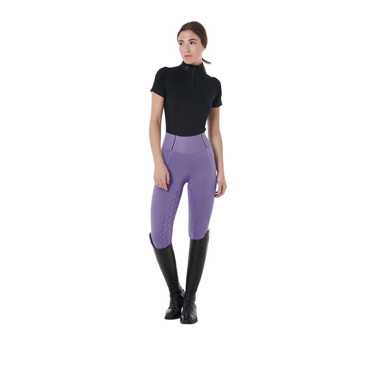 Equestro Women's Slim Fit Full Grip Leggings