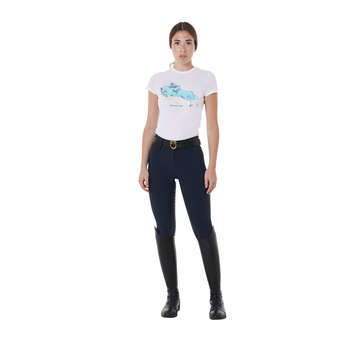Equestro Women's High-Waisted Full Grip Breeches