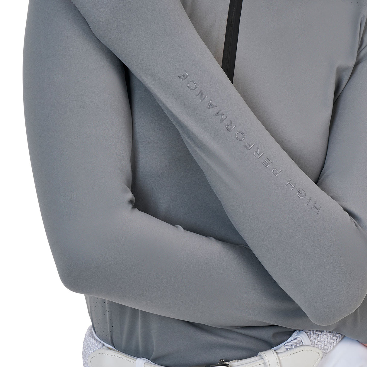 Equestro Ridertechnology women's competition polo shirt long sleeves and zip