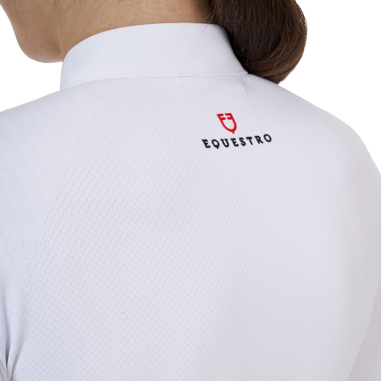 Equestro Ridertechnology women's competition polo shirt long sleeves and zip