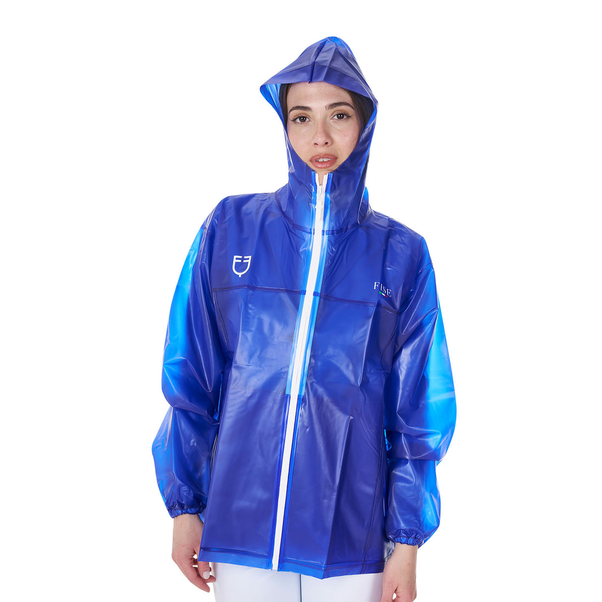 Equestro Unisex Raincoat Equestro X Fise #colour_blue