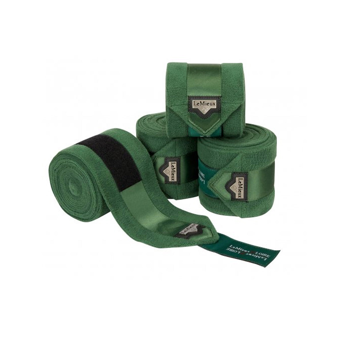 LeMieux LeMieux Loire Satin Polo Bandages Hunter Green Large Set Of 4