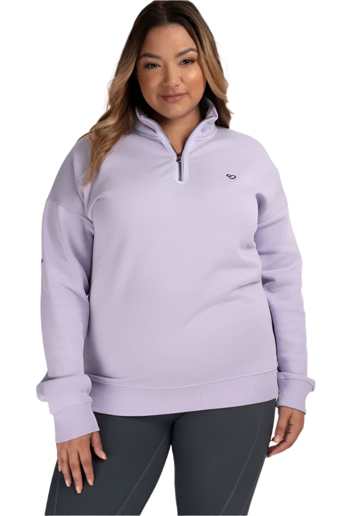Mochara Half Zip Sweatshirt 
#colour_lilac