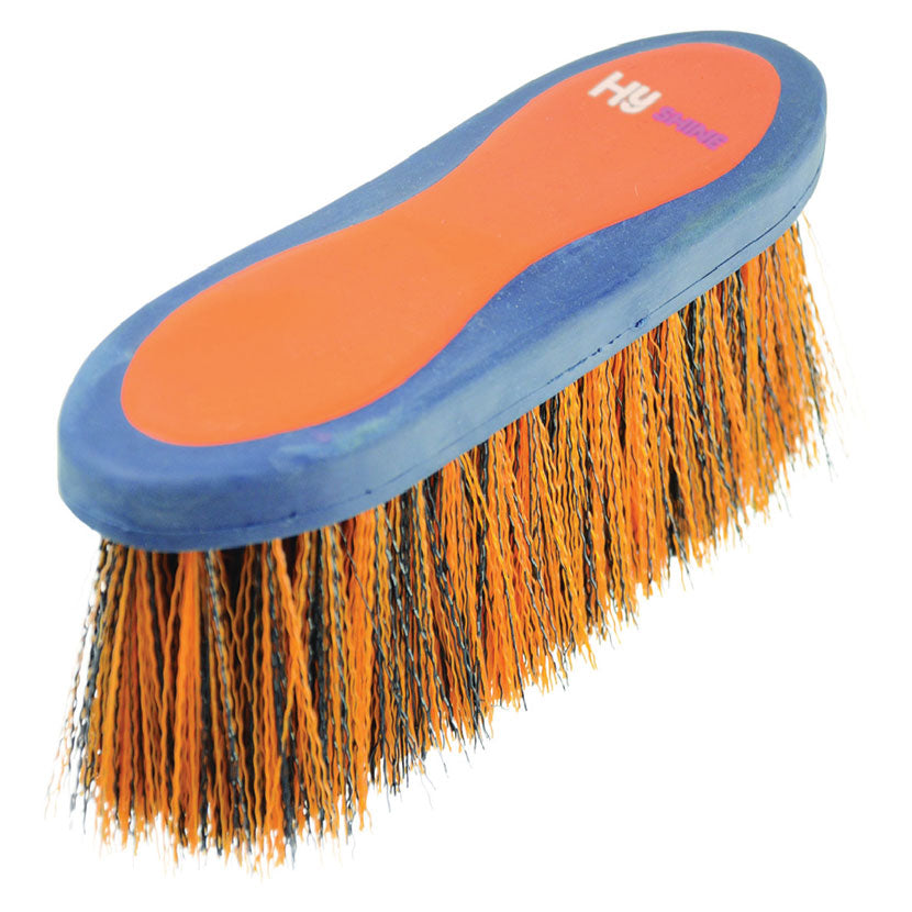 Hy Equestrian Pro Groom Long Bristle Dandy Brush #colour_navy-orange