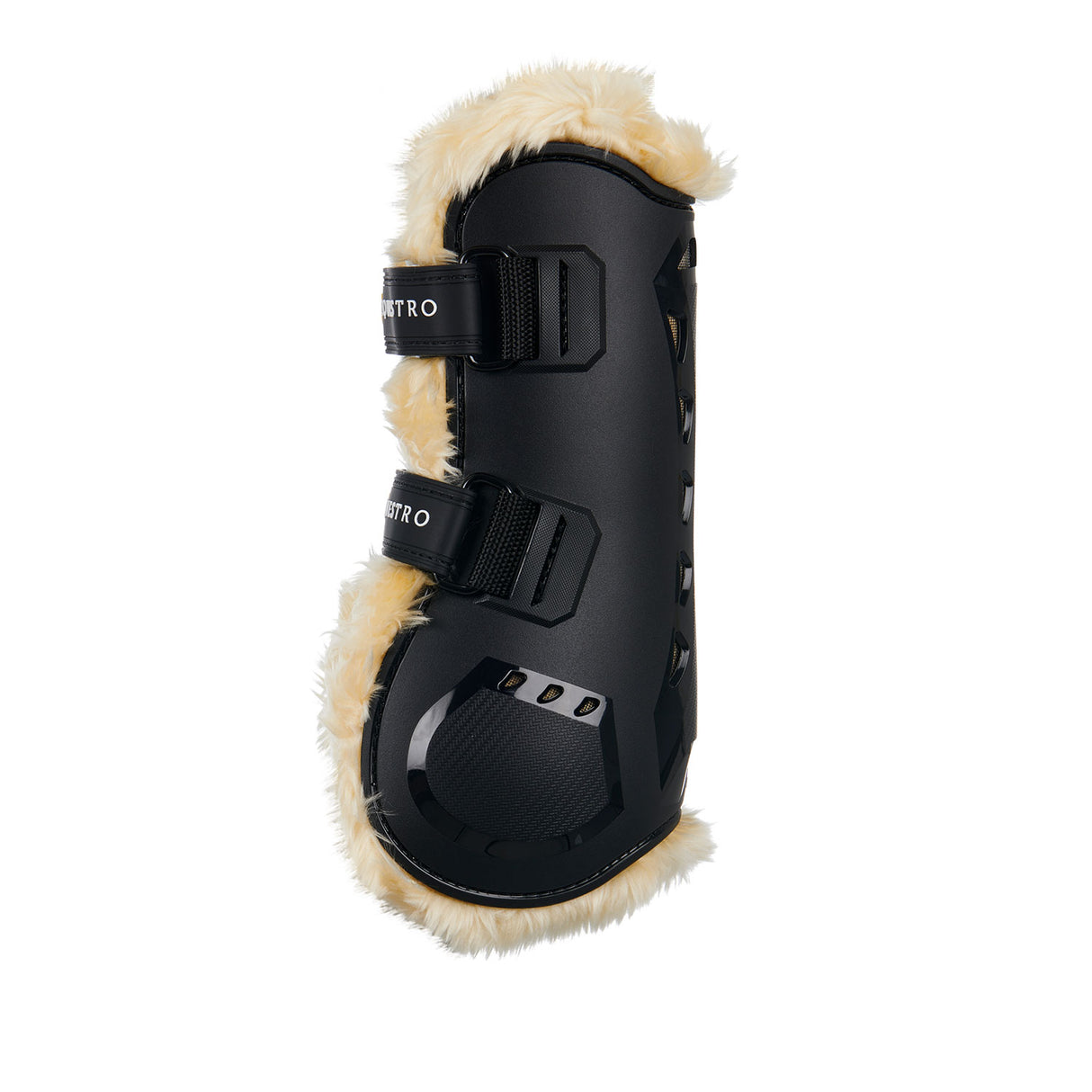 Equestro Tendon Boots In Polyurethane With Synthetic Lambskin #colour_black