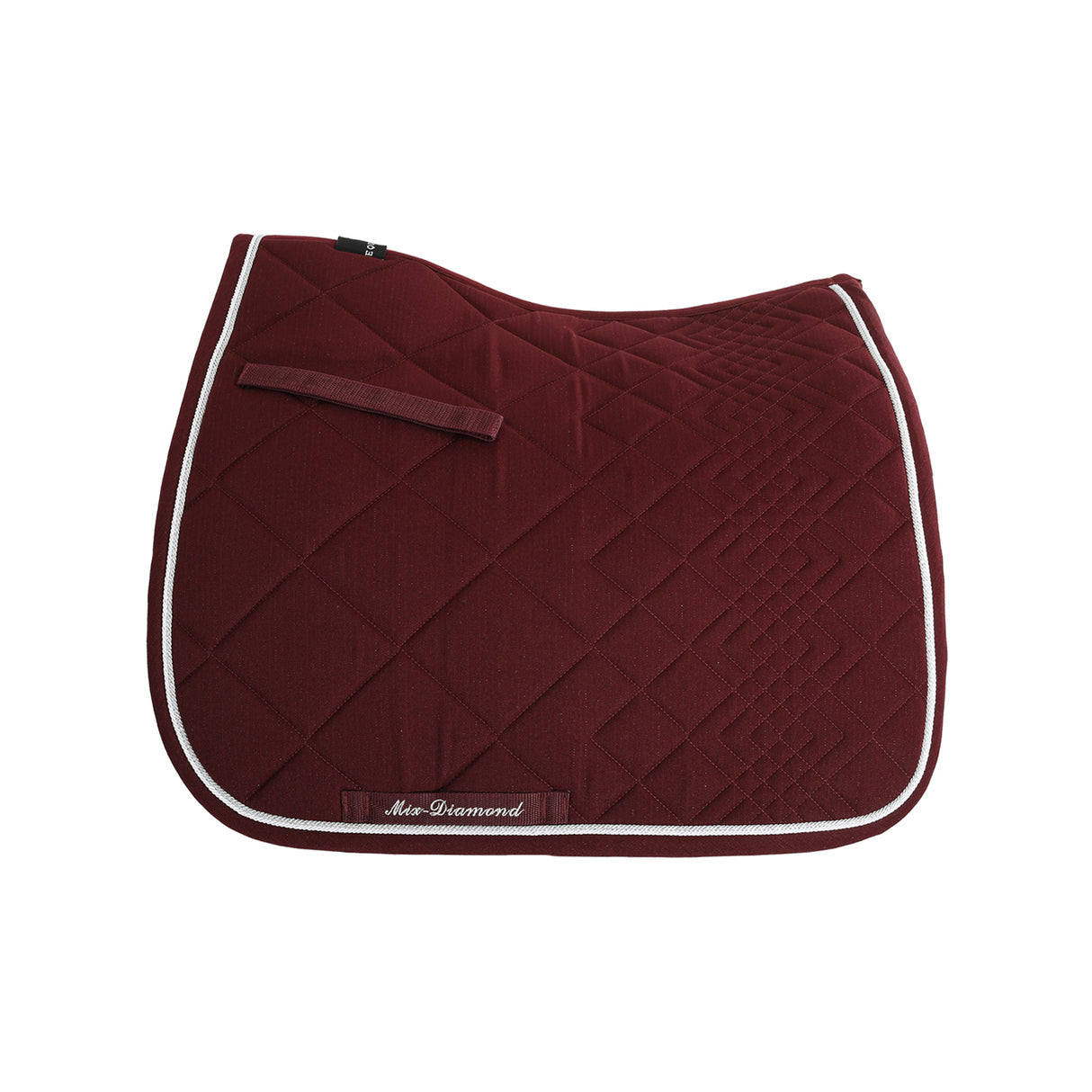 Equestro Diamond Dressage Saddle Pad #colour_burgundy