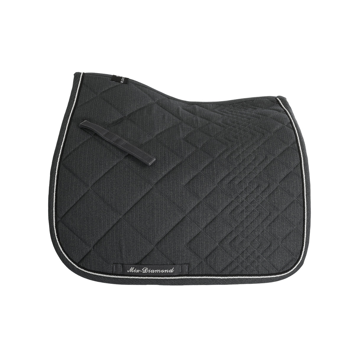 Equestro Diamond Dressage Saddle Pad #colour_grey