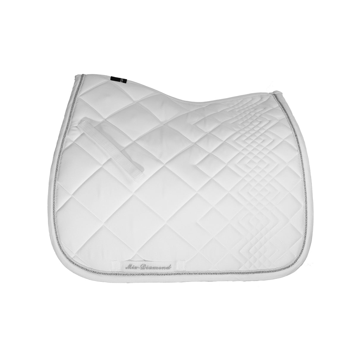 Equestro Diamond Dressage Saddle Pad #colour_white