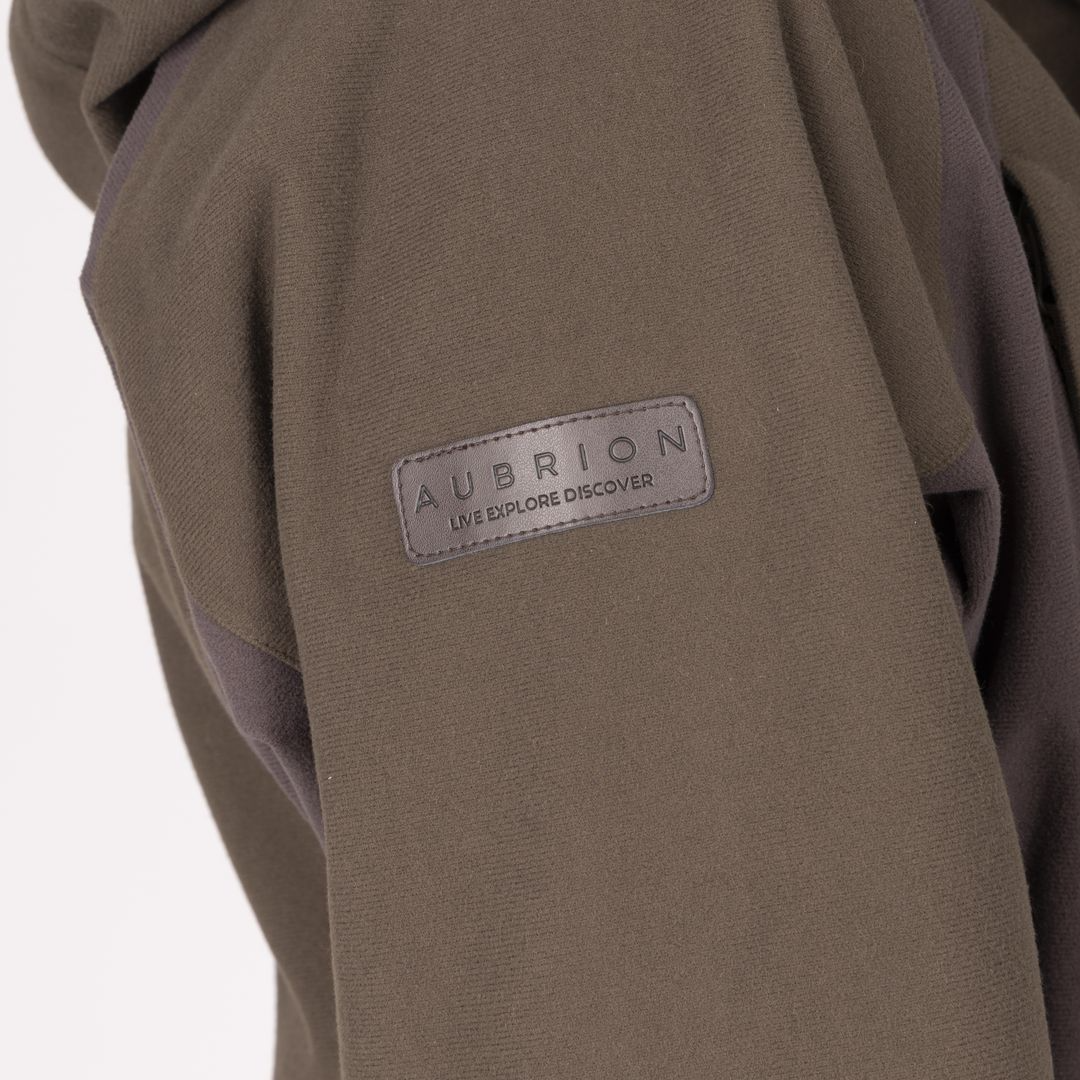 Shires Aubrion Heritage Unisex Quarter Zip Jacket #colour_dark-olive