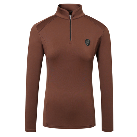 Covalliero Active Ladies Long Sleeve Base Layer #colour_oak-brown