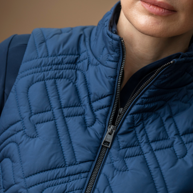 Alessandro Albanese Neve Monogram Quilted Gilet #colour_core-navy