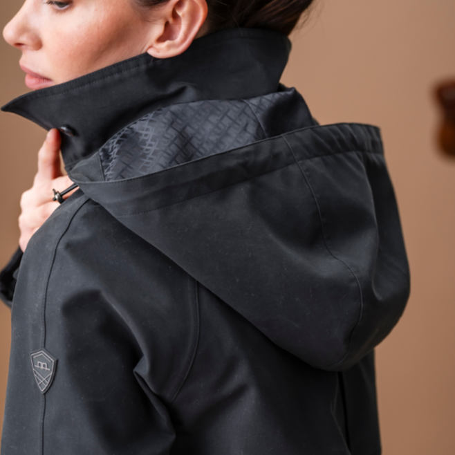 Alessandro Albanese Isabella Riding Trench Coat #colour_core-black