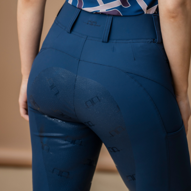 Alessandro Albanese Fina Full Seat Brushed Hybrid Breech #colour_core-navy