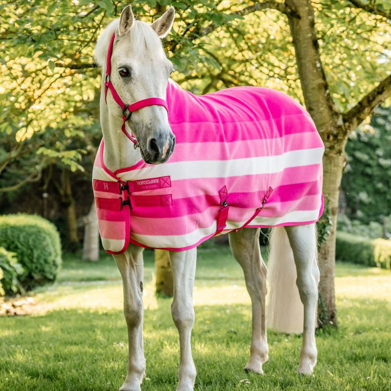 Horseware Ireland Newmarket Fleece Cooler #colour_whitney-pink