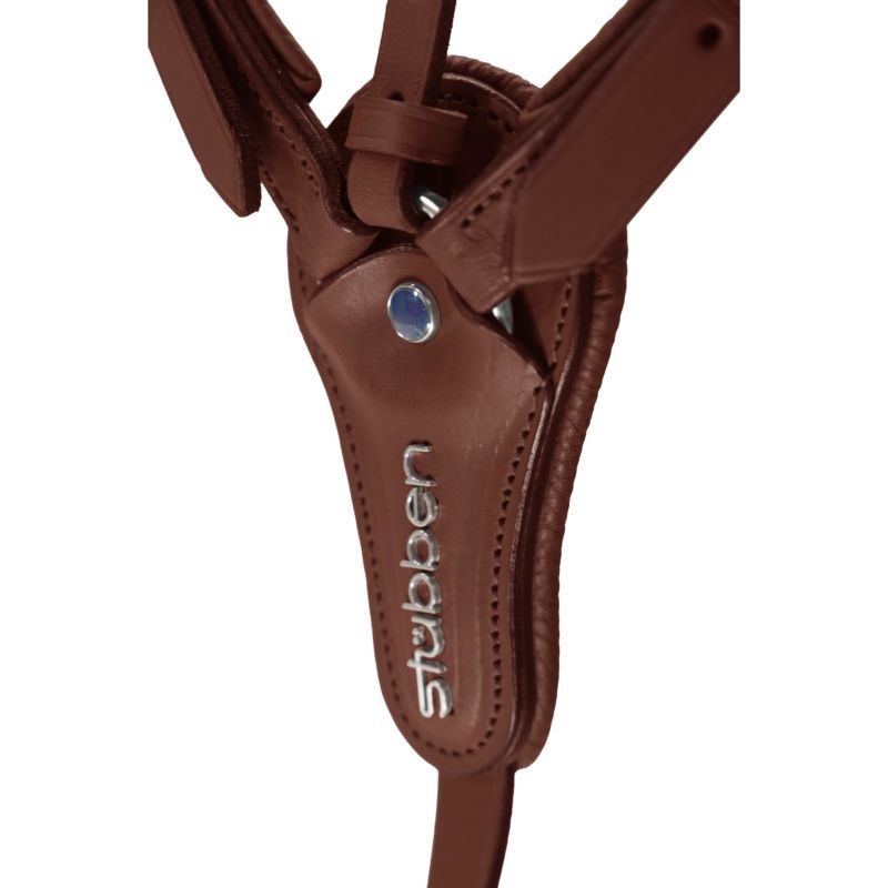 Stubben Pro-Jump Breastplate Open Martingale Fork #colour_redwood