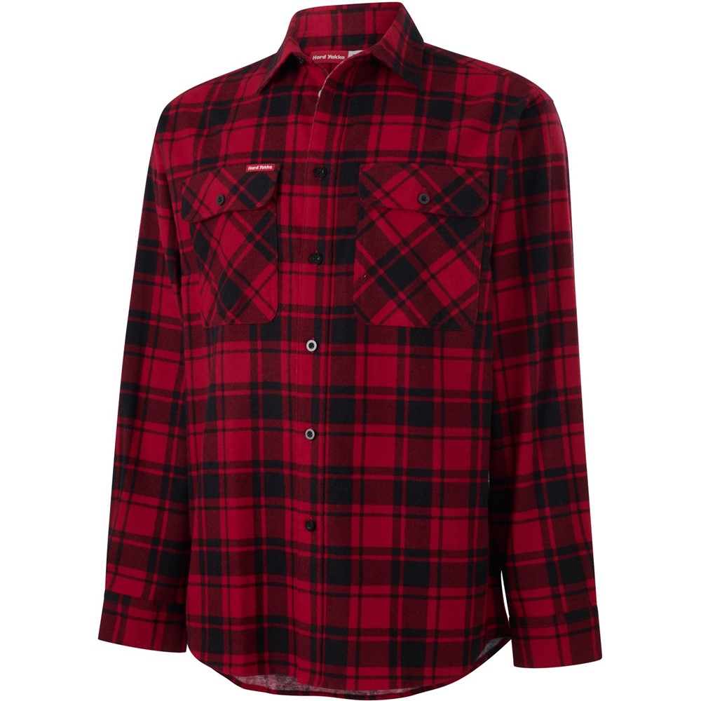Hard Yakka Core Flannel Shirt #colour_red