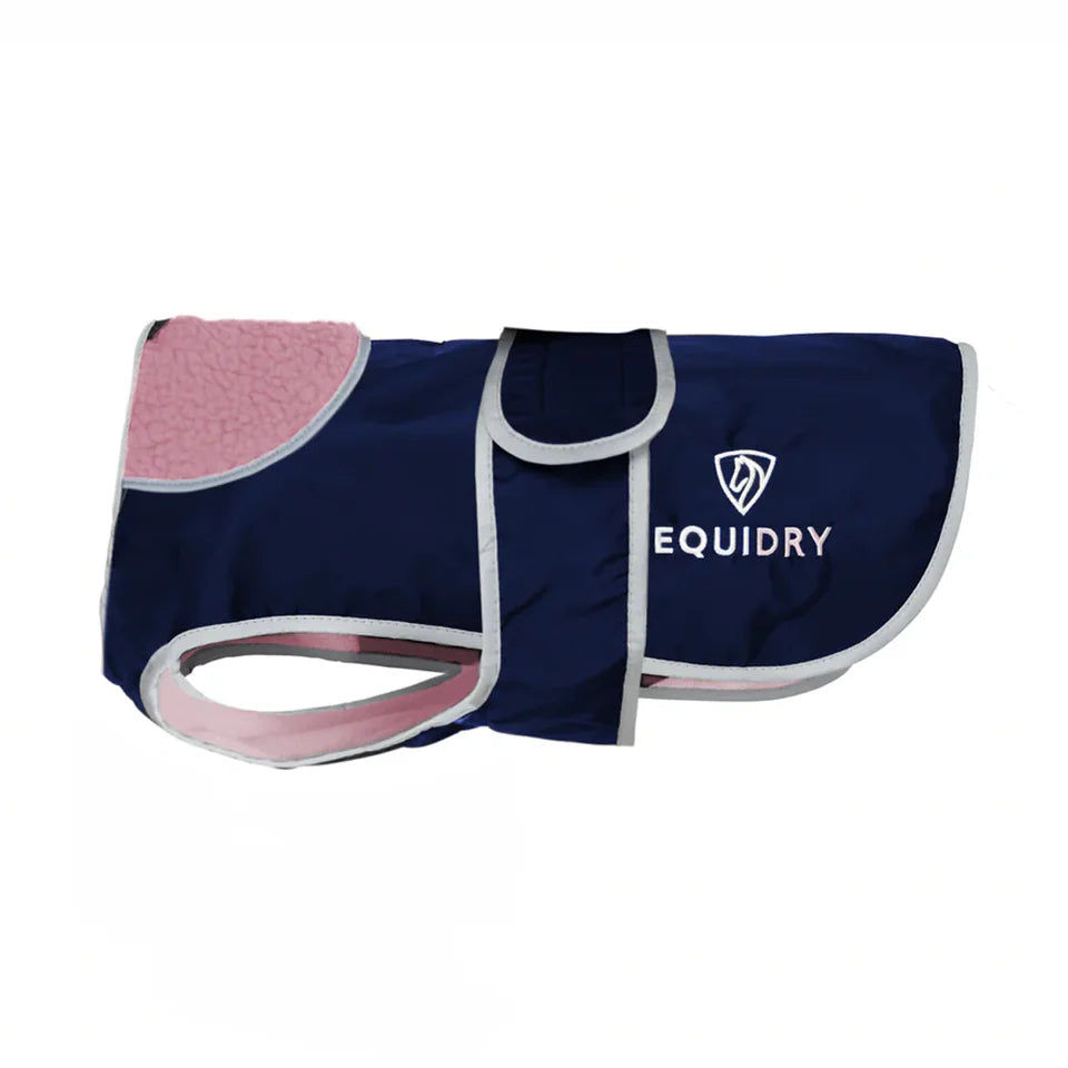 EQUIDRY Dog Coat #colour_navy-pale-pink