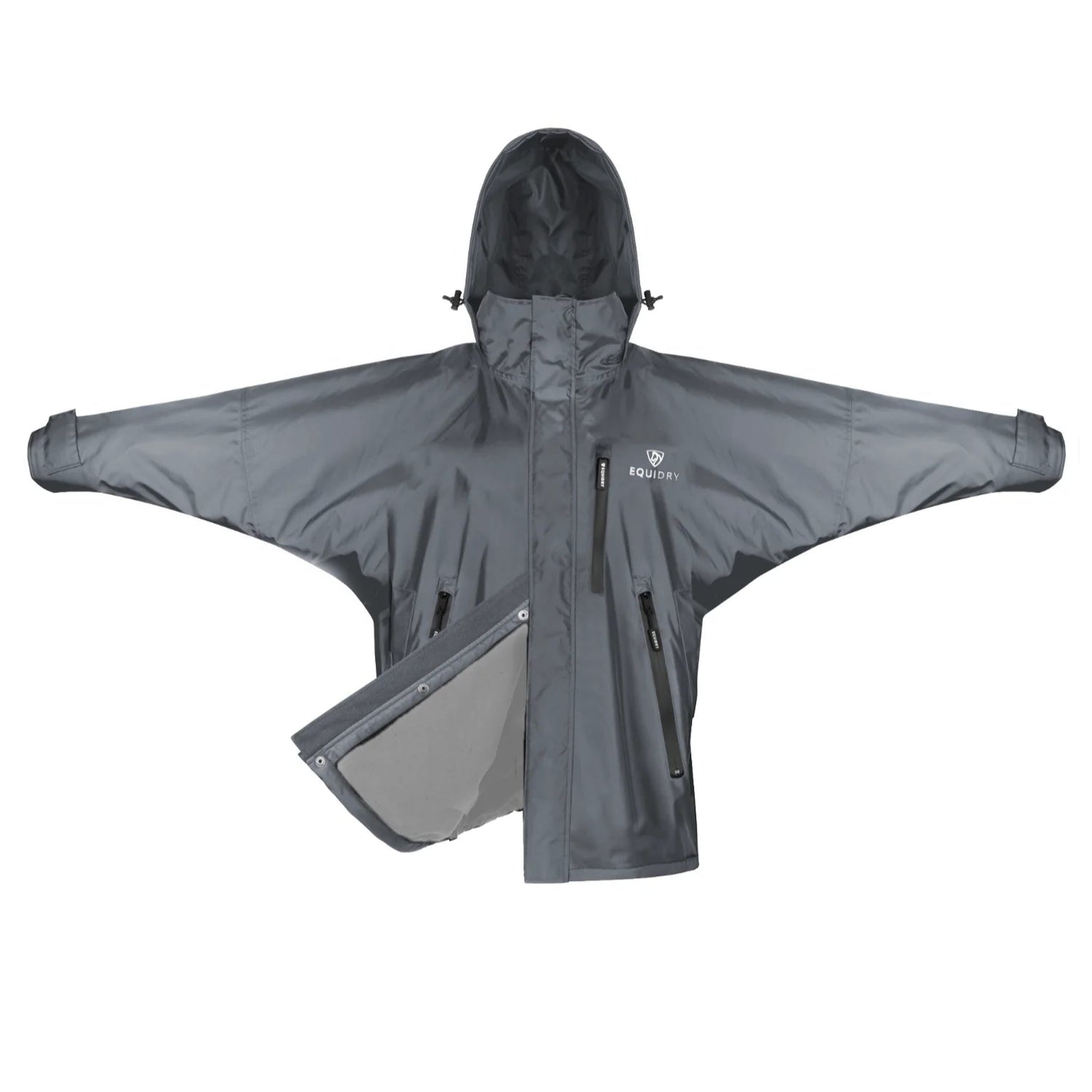 EQUIDRY Children's Thin Fleece Shortie #colour_grey-grey