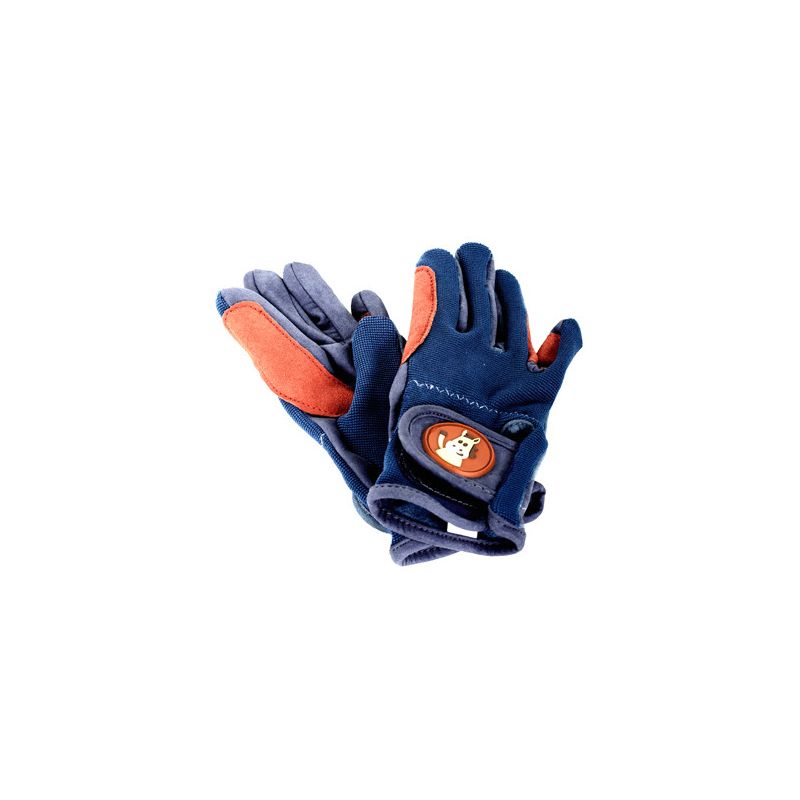 Toggi Children's Medal Colourful Riding Gloves #colour_navy