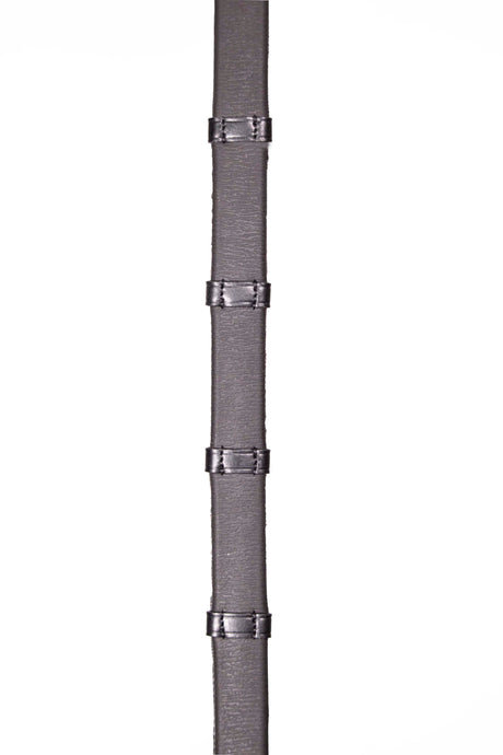 Henry James Xtreme Eventer Hybrid Rubber Reins With Leather Stoppers #Colour_black