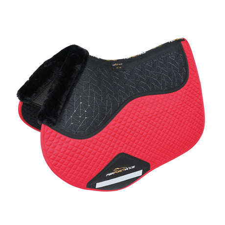 Shires Performance Fusion Jump Saddlecloth #colour_deep-red