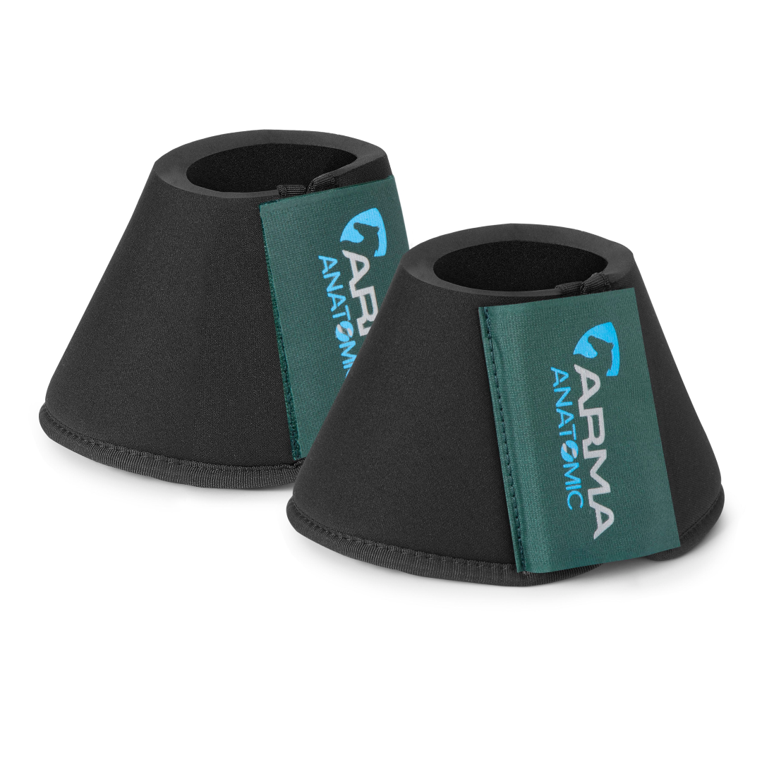 Shires ARMA Neoprene Over Reach Boots #colour_black-green