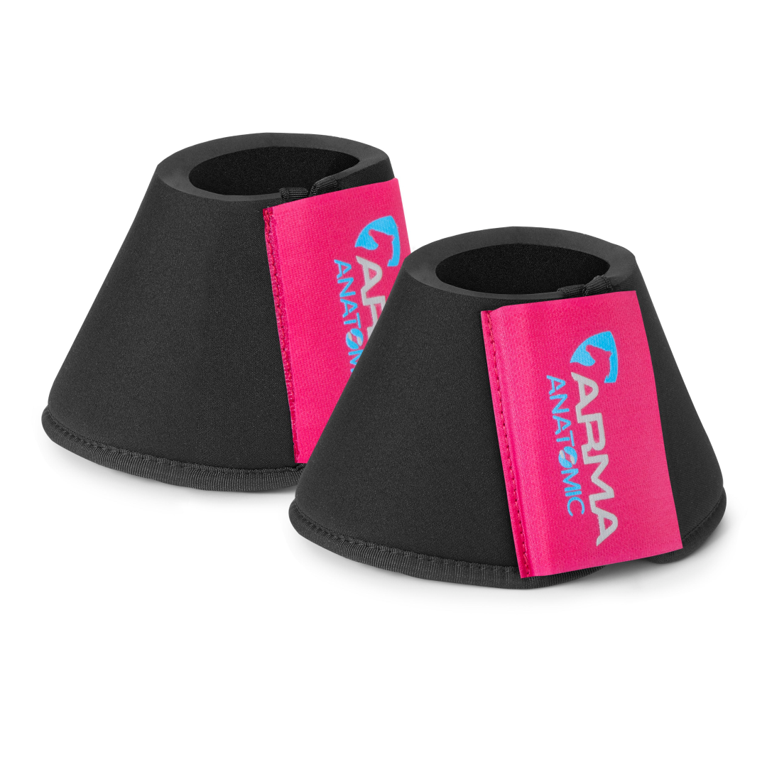 Shires ARMA Neoprene Over Reach Boots #colour_black-raspberry