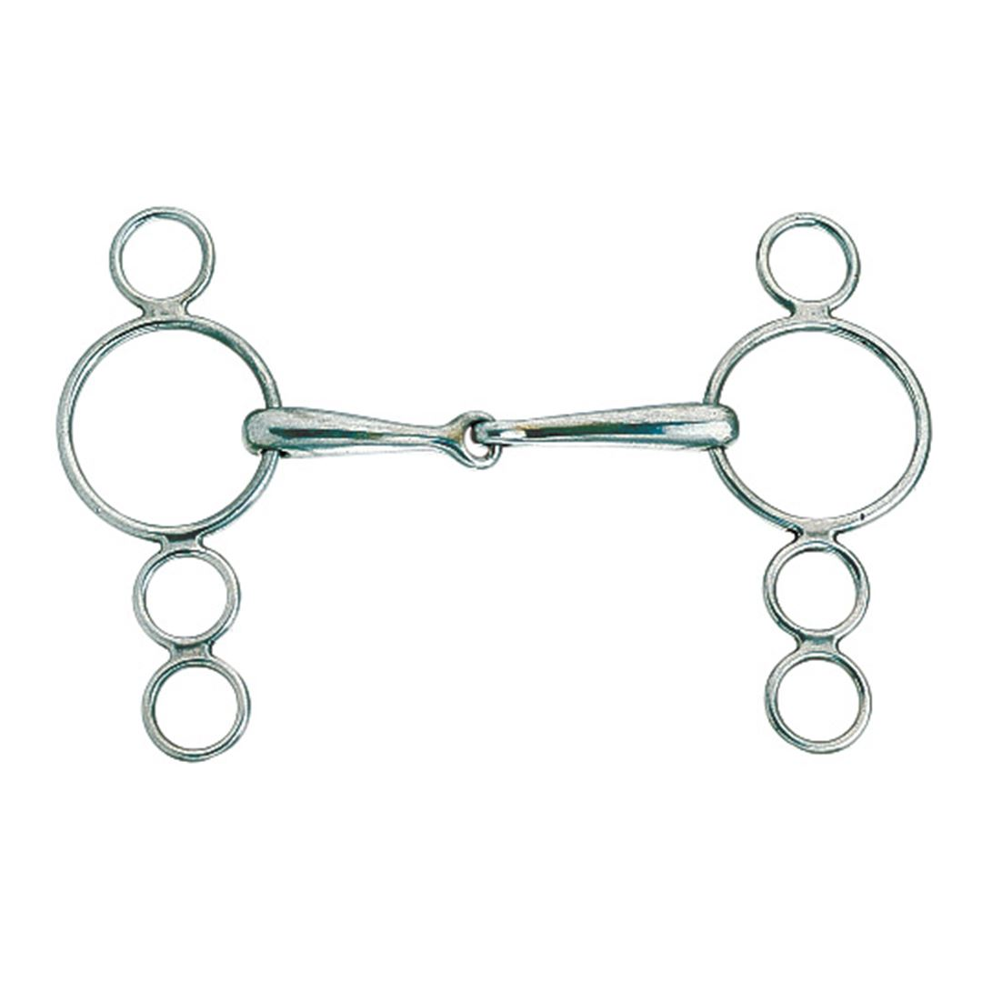 Korsteel Dutch Gag Bit mit 3-Ring-Verbindung aus Edelstahl