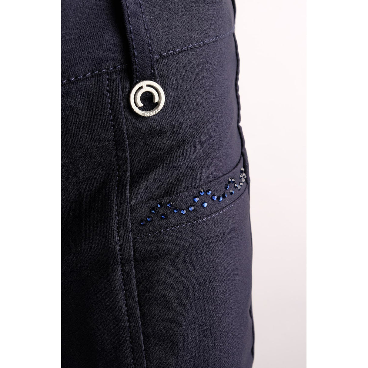 Montar Junior Crystal Yati Adjustable Navy Kneegrip Breeches