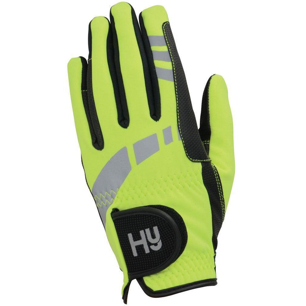Hy5 Extreme Childs Reflective Reflective Yellow Softshell Gloves
