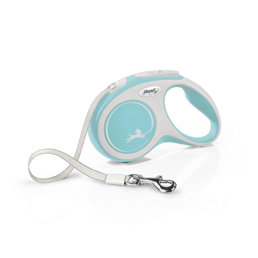 Flexi New Comfort Tape Dog Lead #colour_light-blue