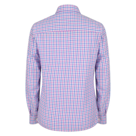 Hoggs of Fife Becky II Ladies Cotton Shirt #colour_pink-blue