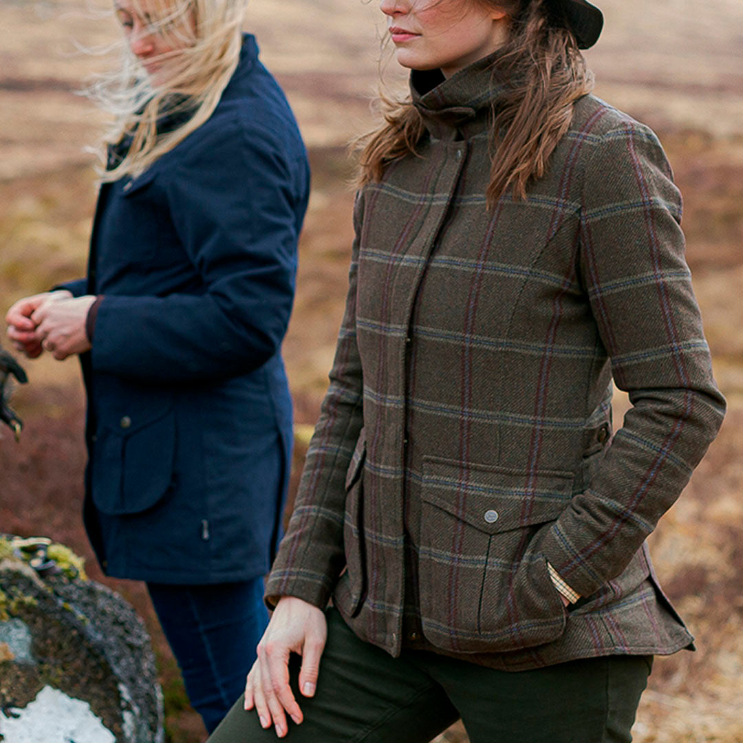 Hoggs of Fife Musselburgh Ladies Tweed Field Coat #colour_bracken-tweed