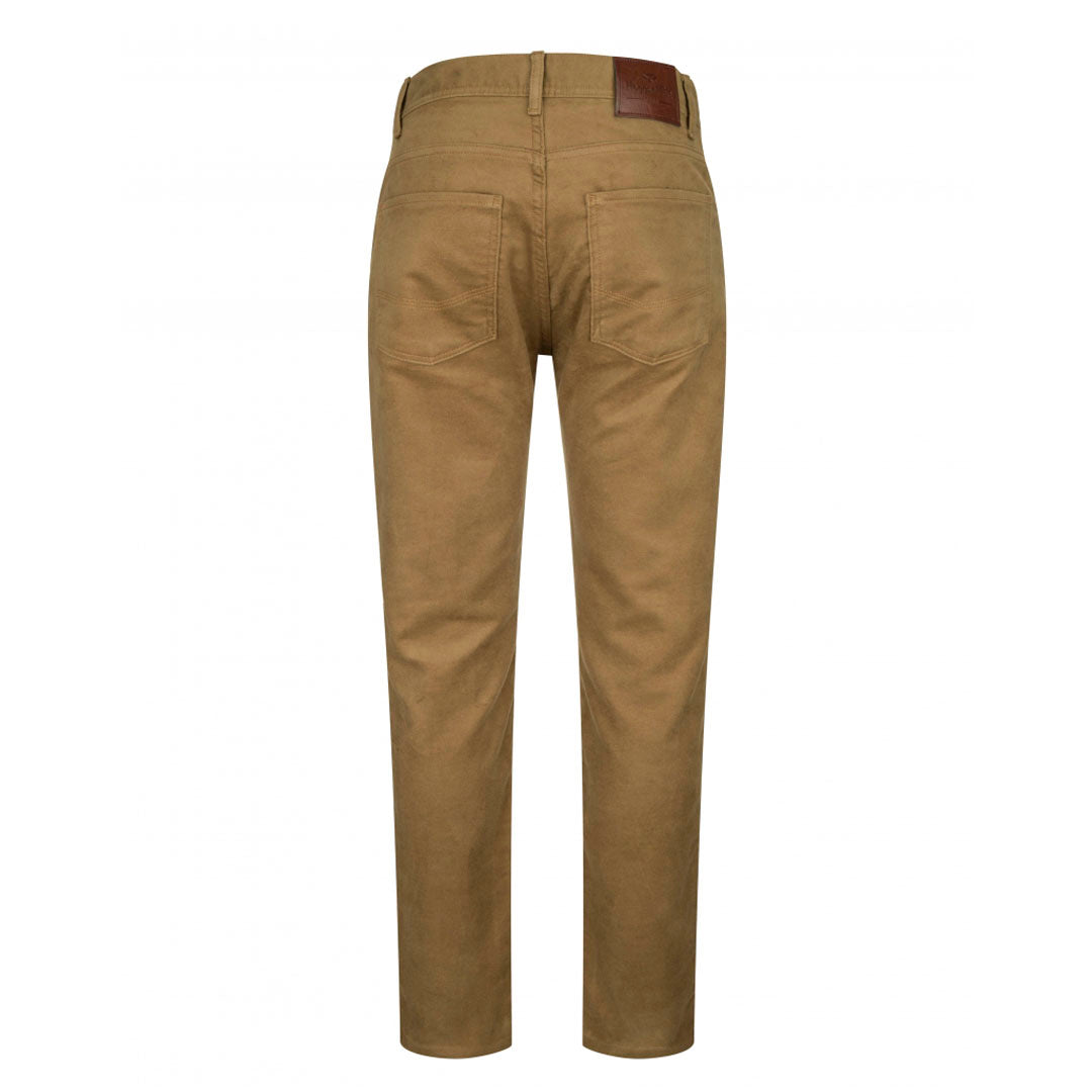 Hoggs of Fife Carrick Men's Technical Stretch Moleskin Jeans #colour_dried-moss