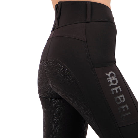 Montar Rebel High Waist Full Grip Breeches #colour_black