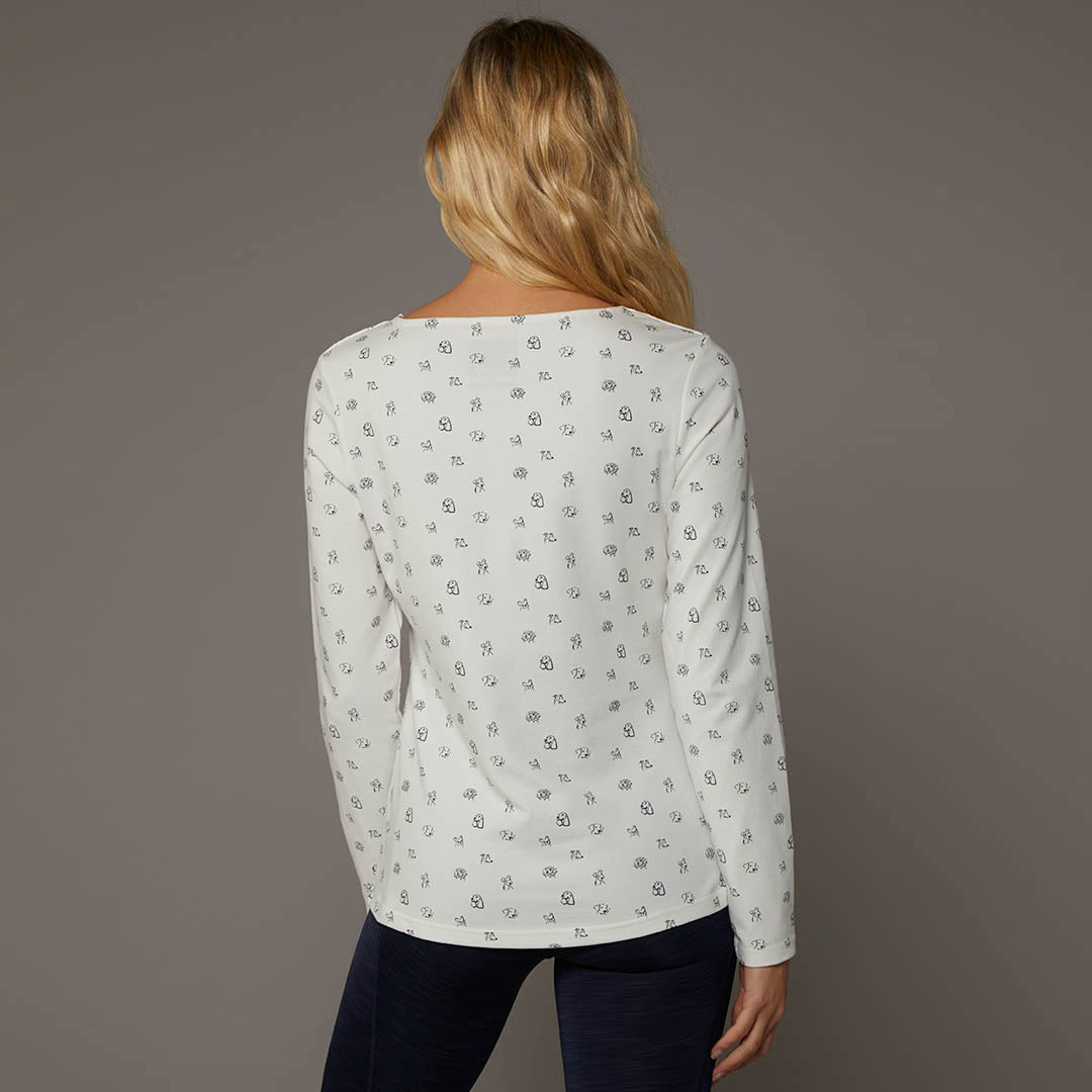 Toggi Poochy Long Sleeve Ladies Top #colour_white-navy