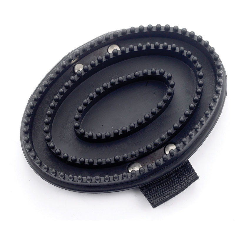 Étrille à curry en caoutchouc Lincoln avec poignée en toile