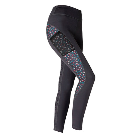 Shires Aubrion Coombe Full Grip Girls Riding Tights #colour_brush-stroke