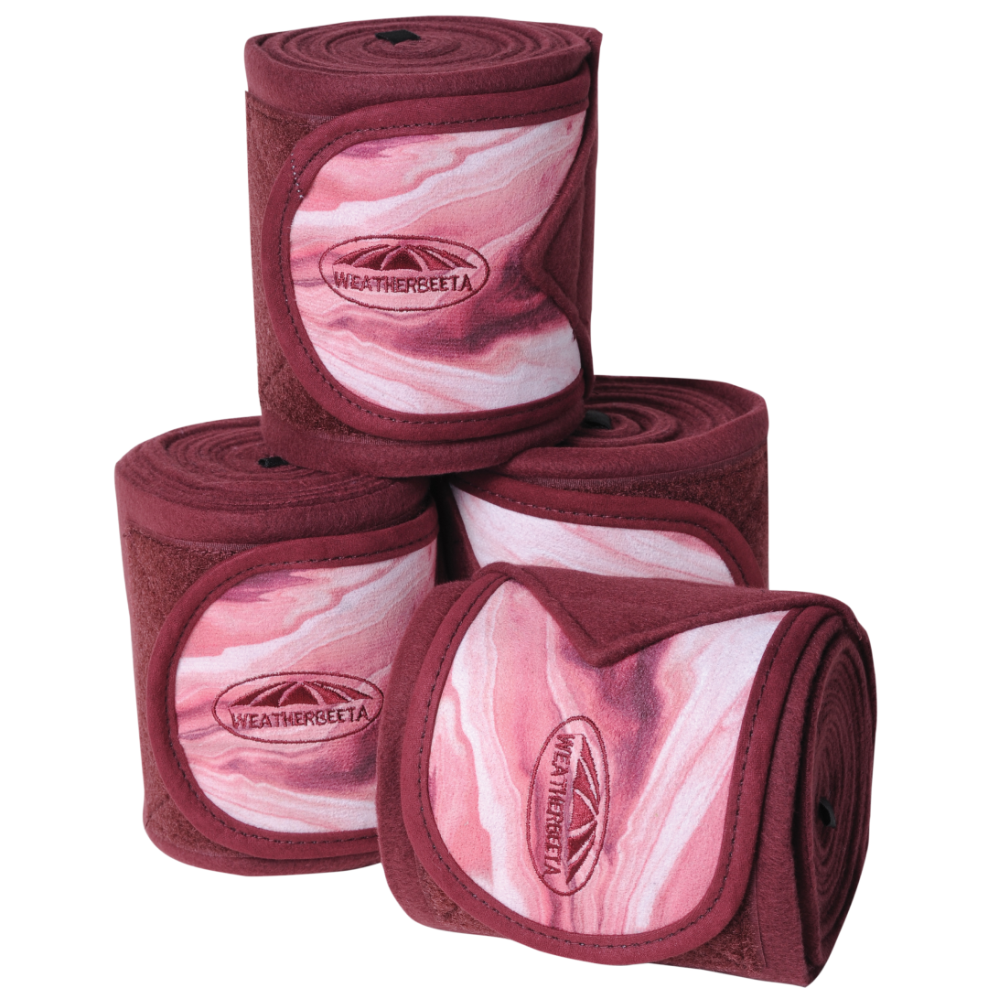 Weatherbeeta Marmor-Fleece-Bandage, 4er-Pack