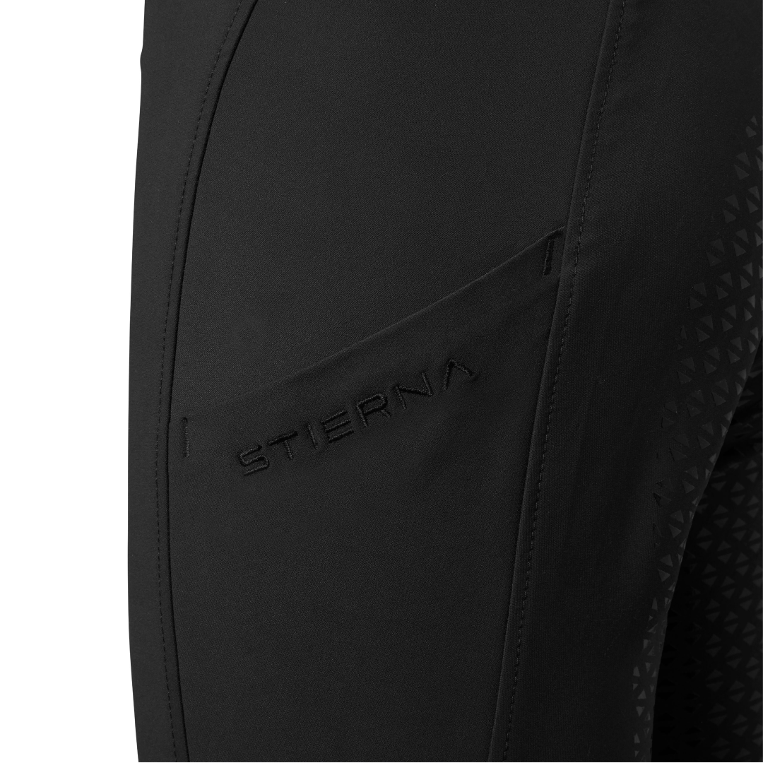 Stierna Schwarze Vera-Reithose mit Vollbesatz