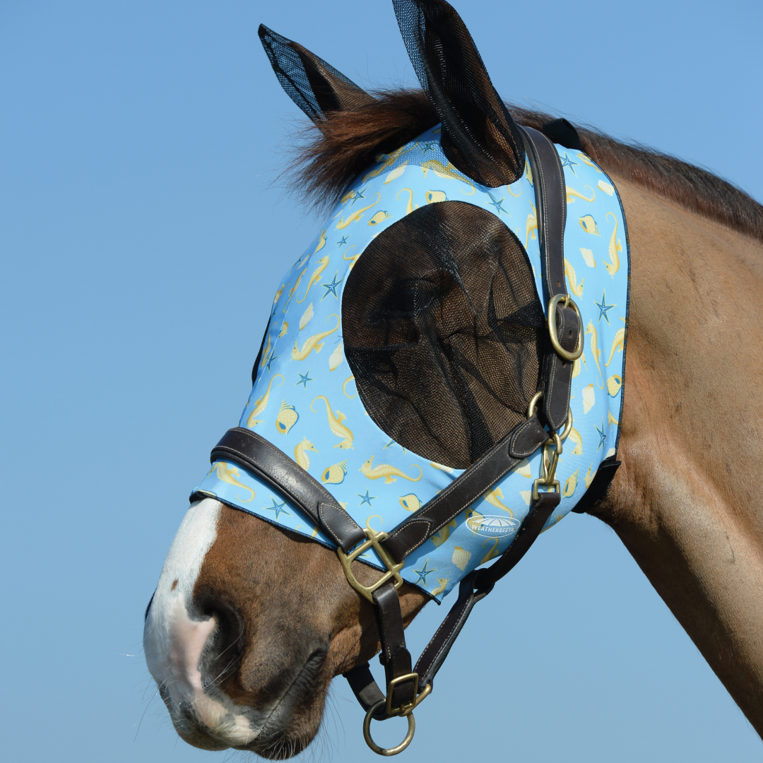 WeatherBeeta Stretch Bug Eye Saver with Ears #colour_seahorse-print