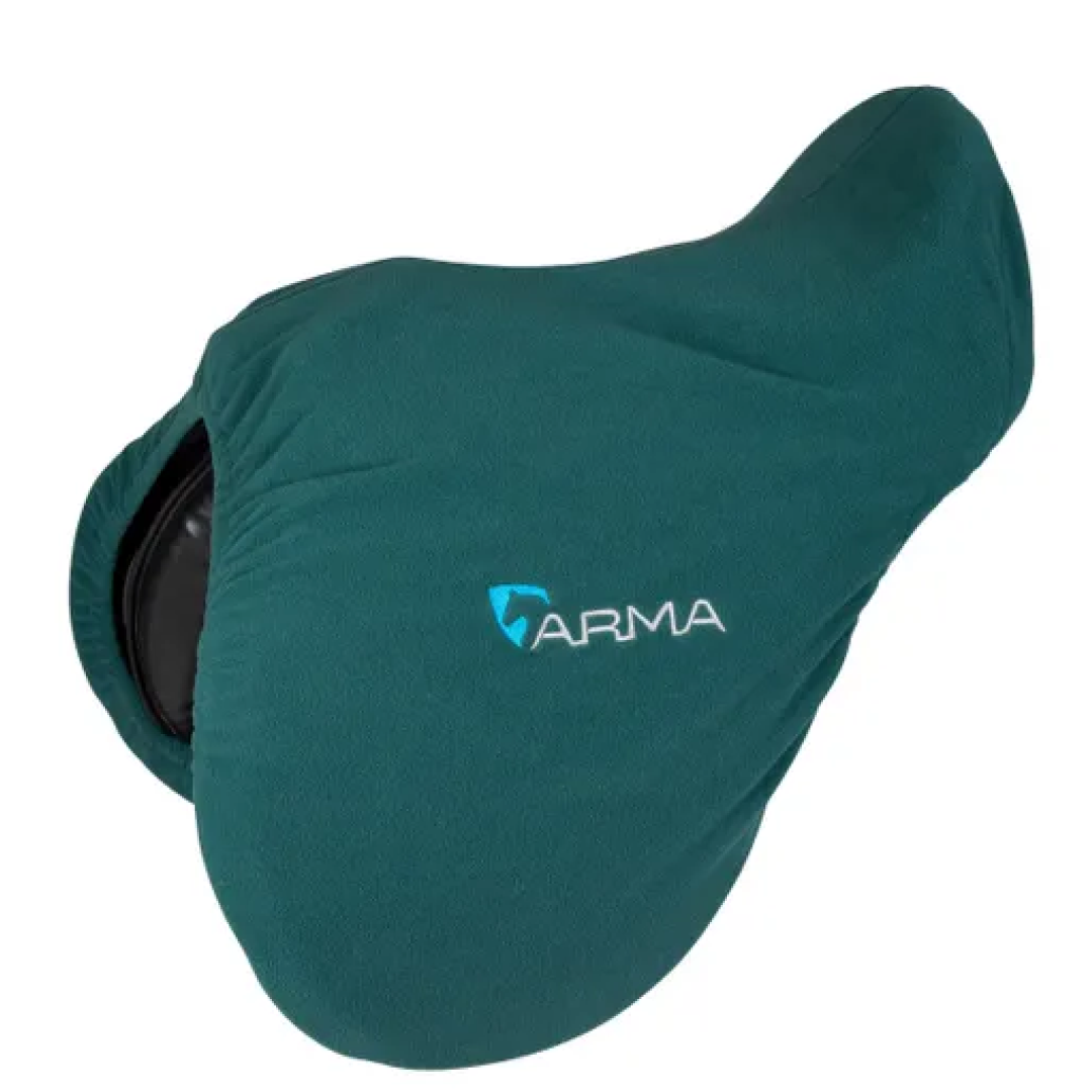 Shires ARMA Fleece Saddle Cover #colour_green